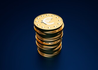gold euro coins in a stack
