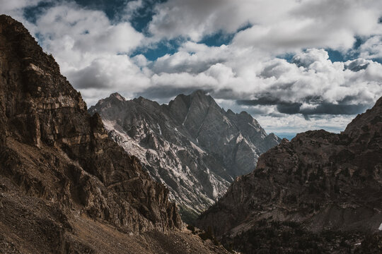 Mount Moran seen from Paintbrush Divide, Teton National Park
