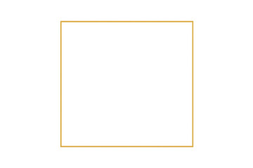 Fototapeta premium Golden square frame on transparent background