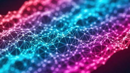 Vibrant digital network connecting data points