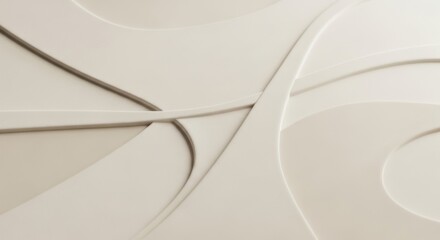 Elegant flowing abstract white textured wall design