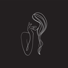 silhouette of a woman