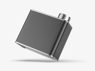 Metal tin oil can with metal cap for branding and blank 
mock up 3d illustration.