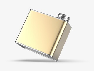 Metal tin oil can with metal cap for branding and blank 
mock up 3d illustration.
