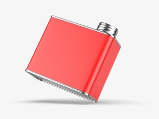 Metal tin oil can with metal cap for branding and blank 
mock up 3d illustration.
