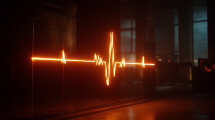 Vital Sign Waveform Pulsing in Low-Light Medical Darkness