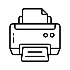 Well designed outline icon of printer, trendy modern vector