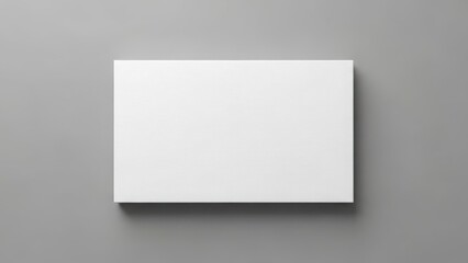 Blank white canvas or board with subtle texture against a plain gray background, casting a soft shadow.