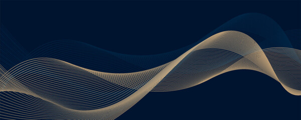 Modern golden wave on dark backgrounds. Thin line modern premium shape, premium curve glitter abstract gold