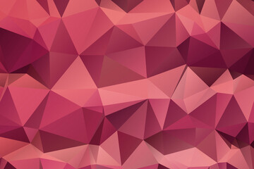 Vibrant Pink and Red Low Poly Abstract Art