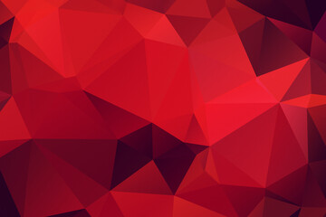 Red Polygonal Abstract Background