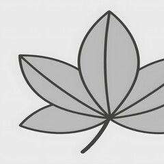 Vector illustration of an abstract flower leaf design icon, a nature symbol with a sailboat silhouette