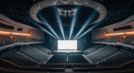 Spectacular Concert Venue with Stage and Lighting.