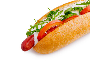 Enjoying a fresh hot dog with toppings in a simple bun