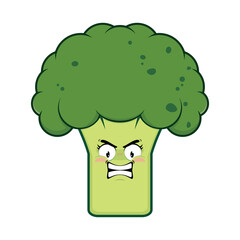 broccoli angry face cartoon cute