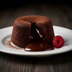 Molten Chocolate Cake with Raspberry Dessert