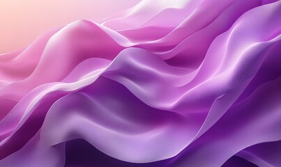 Fototapeta premium Abstract flowing waves of pink and purple fabric with soft light and shadow detail