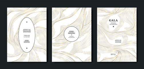 Luxury gold abstract background, gala award invitation, elegant lines, premium geometric patterns. Vector design VIP cards, wedding invitations, award certificates, product covers