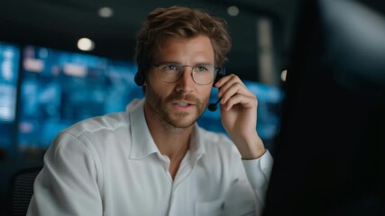 911 emergency call center with advanced AI voice recognition assisting dispatch operators — futuristic operations room illuminated by digital displays where AI voice assistants transcribe and - Powered by Adobe