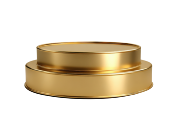 Two Tiered Golden Podium Stage with Black Background award winner