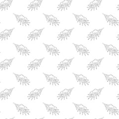 Fototapeta premium Pine branch seamless pattern