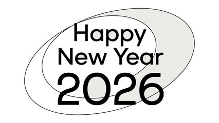 Countdown to a Fresh Start: A simple yet elegant design announces the dawn of a new year, creating anticipation for the resolutions and possibilities of 2026. 