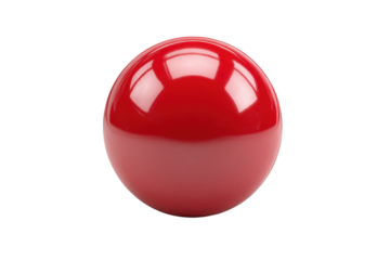 Single glossy red sphere with reflections on black background ball object