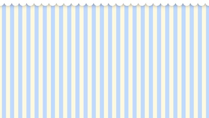 A soft pastel blue and cream striped background with a scalloped top edge, perfect for baby showers and whimsical designs