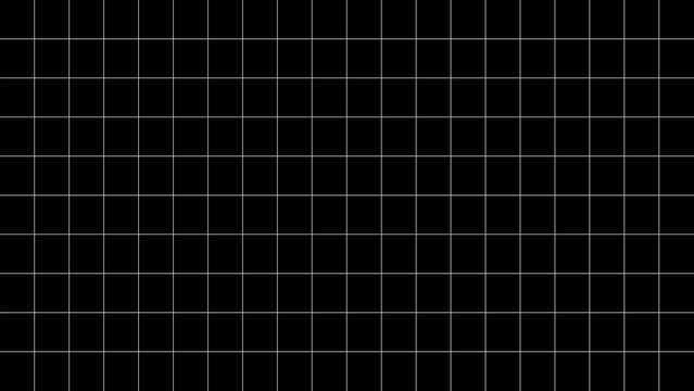 black and white grid background. black background with white grid lines