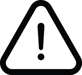 warning sign with exclamation mark. simple black caution icon for alert, danger, and safety notice themes