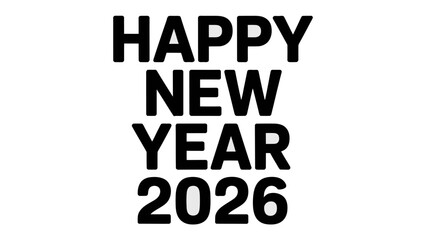 New Year 2026: A minimalist greeting for the coming new year.