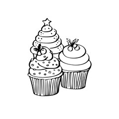 Cute Christmas Pudding Illustration

