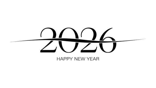 New Year 2026: Elegant depiction of the year 2026, paired with the festive message Happy New Year, designed to capture the excitement and hope of new beginnings.