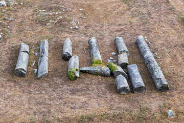 Domitian Palace Columns In Rome