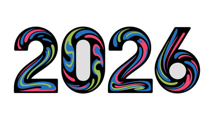 A Bright Future in 2026: An eye-catching graphic spells out the year 2026 with a bold, contemporary design, signifying progress and forward-thinking. 