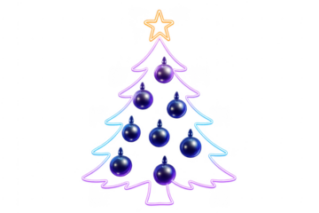 Christmas tree neon light sign decoration