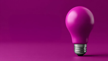 Pink lightbulb against a vibrant magenta background.