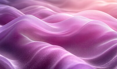 Obraz premium Abstract flowing purple pink fabric waves with subtle texture and soft light