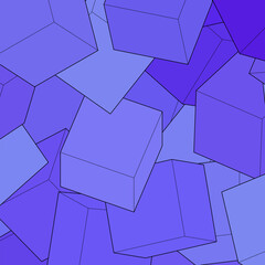 Blue cubes. Vector illustration for your graphic design. Vector illustration for your graphic design. eps 10
