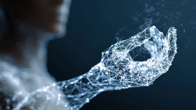 Holographic representation of agentic autonomy demonstrating the potential of enhanced artificial intelligence capabilities in a digital landscape