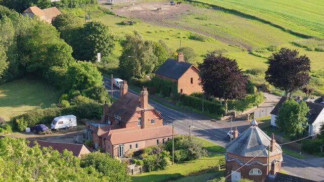 Quaint rural village is a small, picturesque settlement with traditional charm, characterized by historic houses and buildings and a peaceful atmosphere, beautiful natural landscapes, rolling hills
