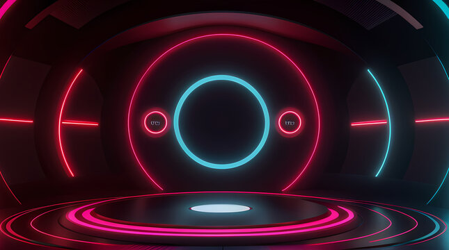 Futuristic Command Center with Holographic Console and Sci-Fi Interface - Powered by Adobe