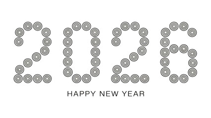 2026 Celebration: A modern and sleek design announces the arrival of 2026, creating a sense of anticipation and optimism for the upcoming year.