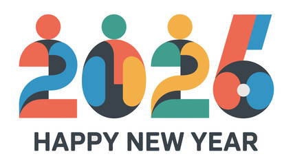 Happy New Year 2026: A vibrant and modern design heralding the arrival of 2026 with a message of joy and new beginnings. 
