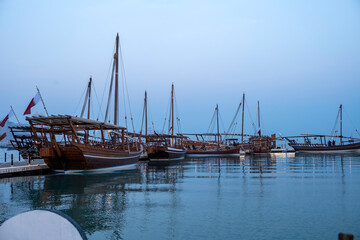Doha, Qatar - December 01, 2025: Traditional Dhow Boat Festival Katara Beach Qatar