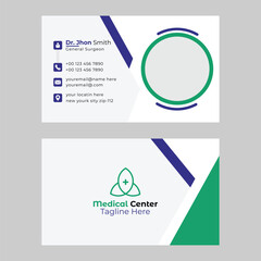 Corporate modern medical business card design template