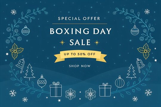 Boxing Day Sale, Up To 70% Off, Winter Special Offer, Limited Time, Shop Now
Best Boxing Day Deals, Post-Christmas Clearance, Red Gift Tag, Great Savings
Holiday Sales Event, Discount Offer, Wreath 