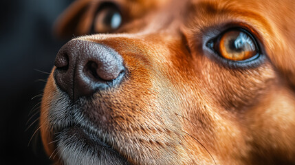 Close-up of a sorrowful dog with soulful eyes, showcasing the emotional appeal for adoption and the importance of compassion for shelter animals