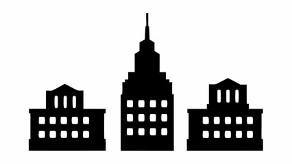 Striking skyline design featuring iconic building silhouettes, ideal for city branding, travel promotions, or modern architectural themes with a vector origin