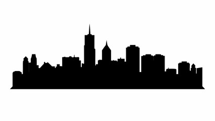 Striking cityscape silhouette creating a bold statement for urban designs, showcasing architectural landmarks and a modern skyline perfect for impactful branding